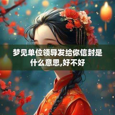 梦见单位领导发给你信封是什么意思,好不好