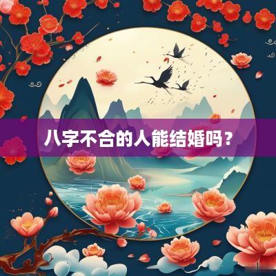 八字不合的人能结婚吗？