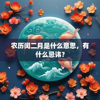 农历闰二月是什么意思，有什么忌讳？