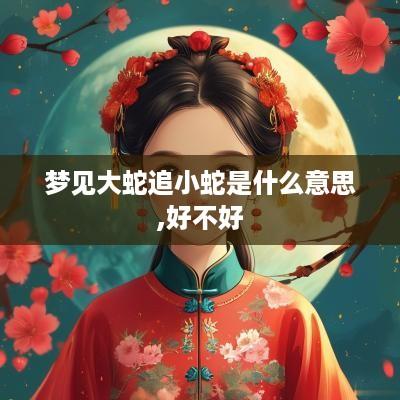 梦见大蛇追小蛇是什么意思,好不好