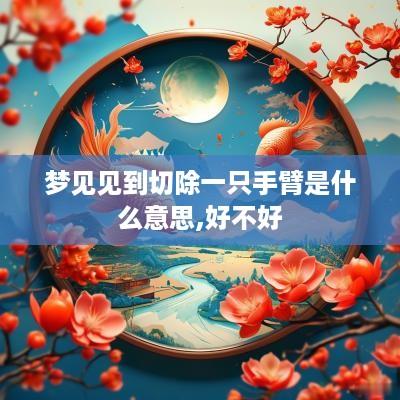 梦见见到切除一只手臂是什么意思,好不好