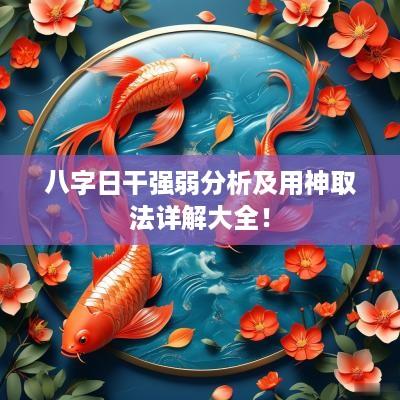 八字日干强弱分析及用神取法详解大全！