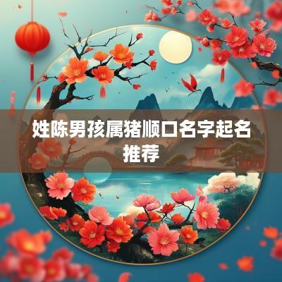 姓陈男孩属猪顺口名字起名推荐