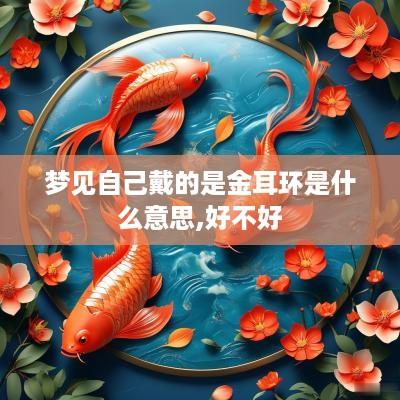 梦见自己戴的是金耳环是什么意思,好不好