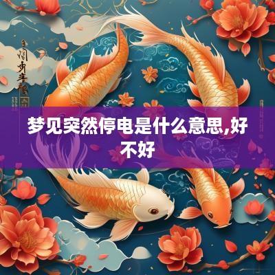 梦见突然停电是什么意思,好不好