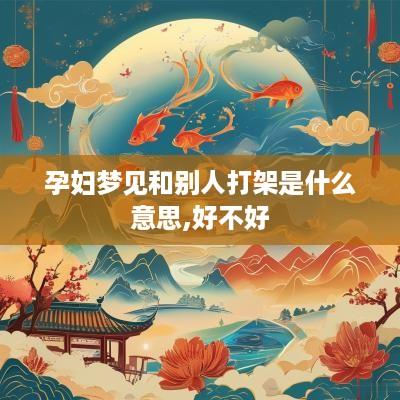 孕妇梦见和别人打架是什么意思,好不好