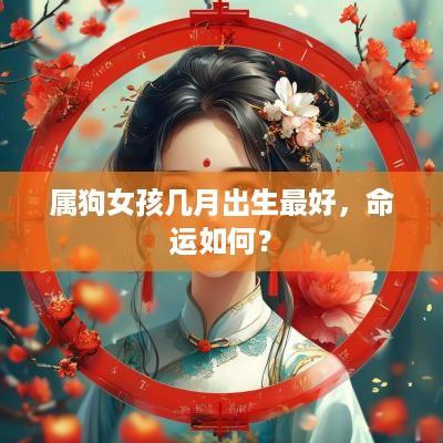 属狗女孩几月出生最好，命运如何？