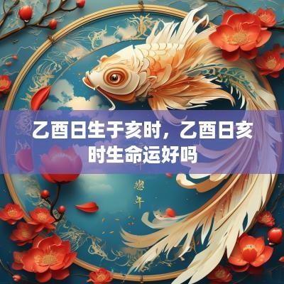 乙酉日生于亥时，乙酉日亥时生命运好吗