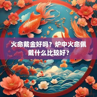 火命戴金好吗？炉中火命佩戴什么比较好？