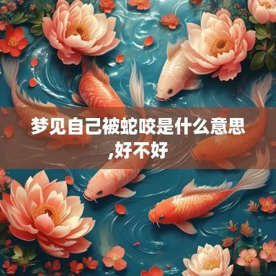 梦见自己被蛇咬是什么意思,好不好