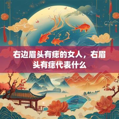 右边眉头有痣的女人，右眉头有痣代表什么