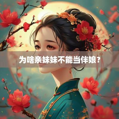 为啥亲妹妹不能当伴娘？