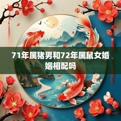 71年属猪男和72年属鼠女婚姻相配吗