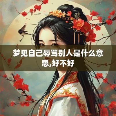 梦见自己辱骂别人是什么意思,好不好