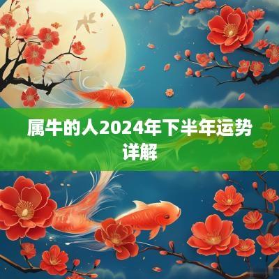 属牛的人2025年下半年运势详解