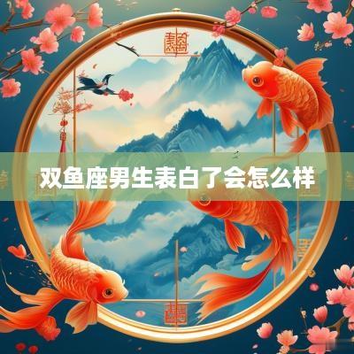 双鱼座男生表白了会怎么样