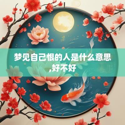 梦见自己恨的人是什么意思,好不好