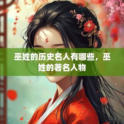 巫姓的历史名人有哪些，巫姓的著名人物