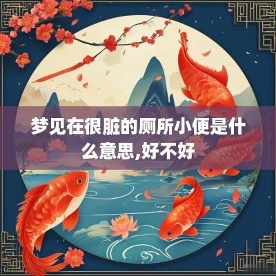 梦见在很脏的厕所小便是什么意思,好不好