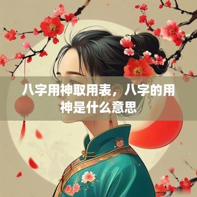 八字用神取用表，八字的用神是什么意思