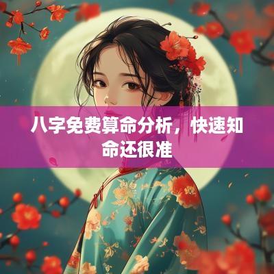 八字免费算命分析，快速知命还很准
