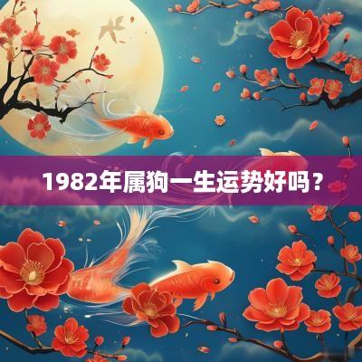 1982年属狗一生运势好吗？
