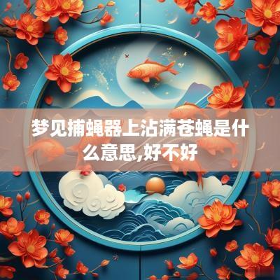 梦见捕蝇器上沾满苍蝇是什么意思,好不好
