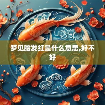 梦见脸发红是什么意思,好不好
