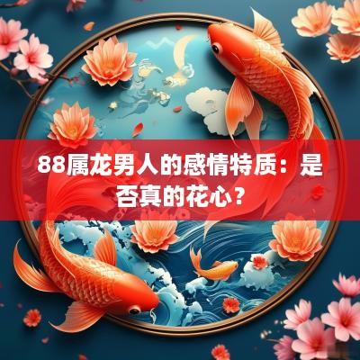 88属龙男人的感情特质：是否真的花心？