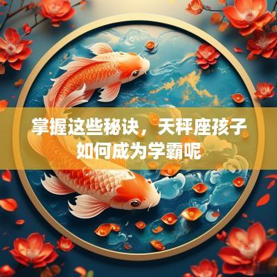 掌握这些秘诀，天秤座孩子如何成为学霸呢