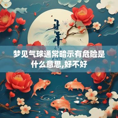 梦见气球通常暗示有危险是什么意思,好不好