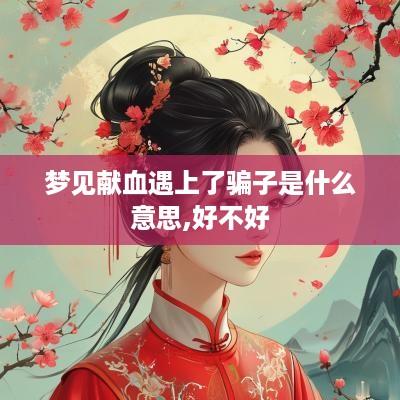 梦见献血遇上了骗子是什么意思,好不好