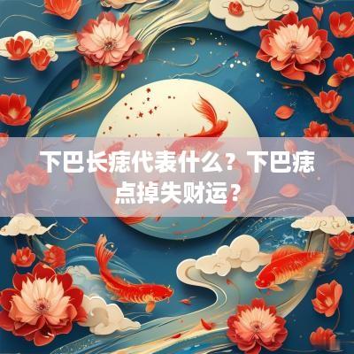 下巴长痣代表什么？下巴痣点掉失财运？