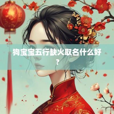 狗宝宝五行缺火取名什么好？