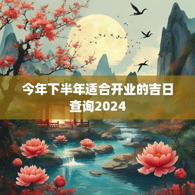 今年下半年适合开业的吉日查询2025