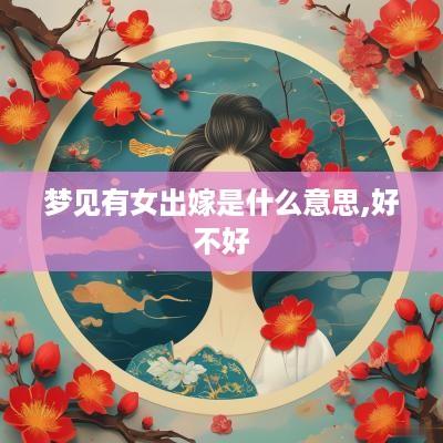梦见有女出嫁是什么意思,好不好