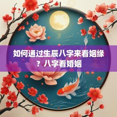 如何通过生辰八字来看姻缘？八字看婚姻