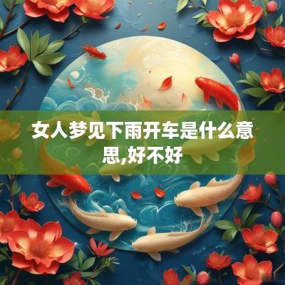 女人梦见下雨开车是什么意思,好不好