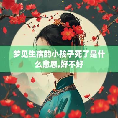 梦见生病的小孩子死了是什么意思,好不好