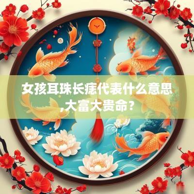 女孩耳珠长痣代表什么意思,大富大贵命？