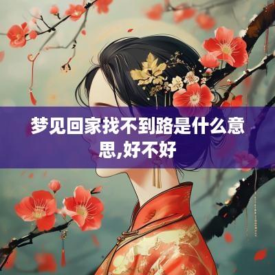 梦见回家找不到路是什么意思,好不好