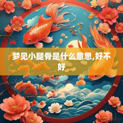 梦见小腿骨是什么意思,好不好