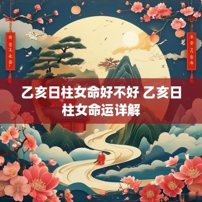 乙亥日柱女命好不好 乙亥日柱女命运详解