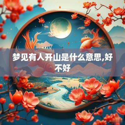 梦见有人开山是什么意思,好不好
