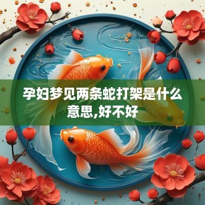 孕妇梦见两条蛇打架是什么意思,好不好