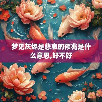 梦见灰烬是悲哀的预兆是什么意思,好不好