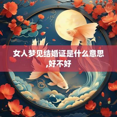 女人梦见结婚证是什么意思,好不好