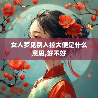 女人梦见别人拉大便是什么意思,好不好