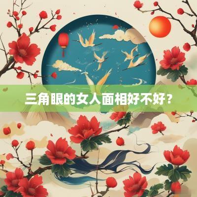 三角眼的女人面相好不好？