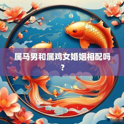 属马男和属鸡女婚姻相配吗？